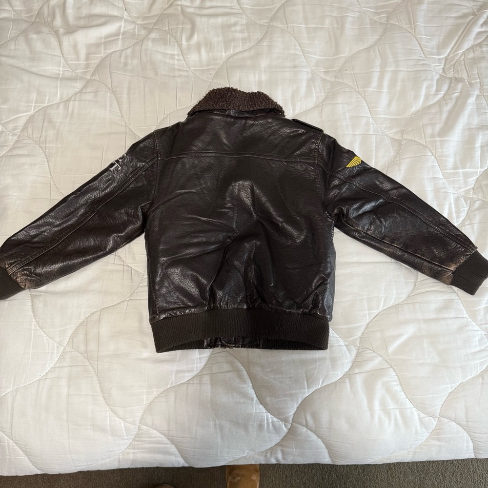 DISNEY Planes Brown Faux Leather Bomber - Picture 5 of 11